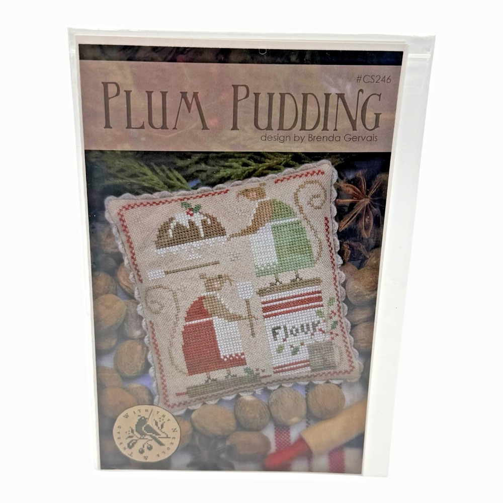 With Thy Needle Thread Plum Pudding CS246 Brenda Gervais Xmas X Stitch Pattern